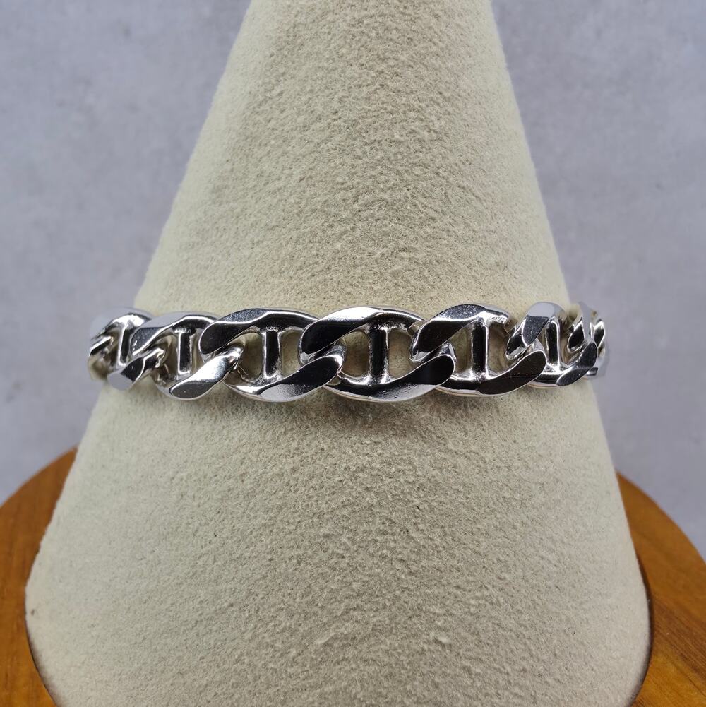 7.5" 7.7mm Mariner Link Bracelet 16.7g Solid 925 Sterling Silver